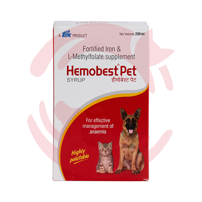 Hemobest Supplements for Cats & Dogs - Pet Iron and Vitamin Syrup