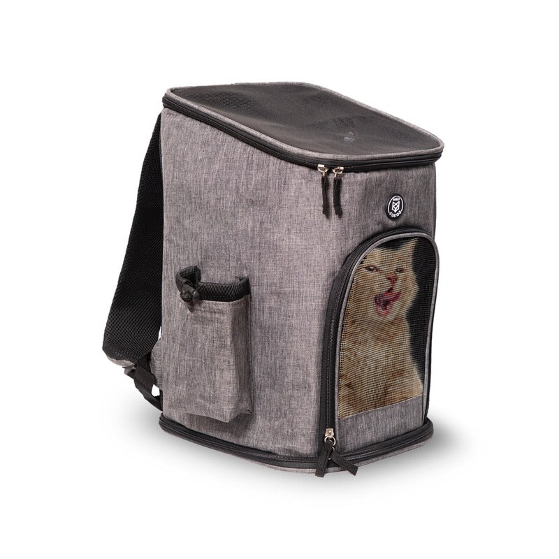 FOFOS Pet Backpack Carrier For Small Cats & Dogs - Grey