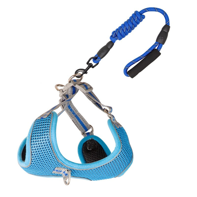 Barkbutler x Whoof Whoof Mesh Harness and Leash for Dogs