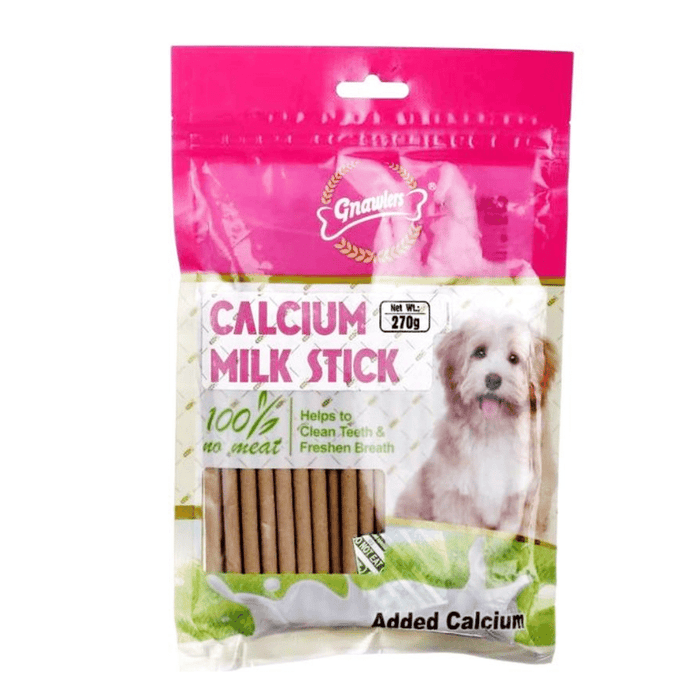 Gnawlers Dog Treats - Calcium Milk Sticks (270g)