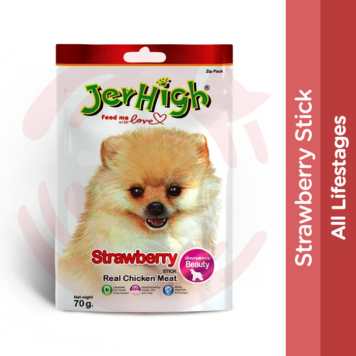 JerHigh Dog Treats - Strawberry Stick (70g)