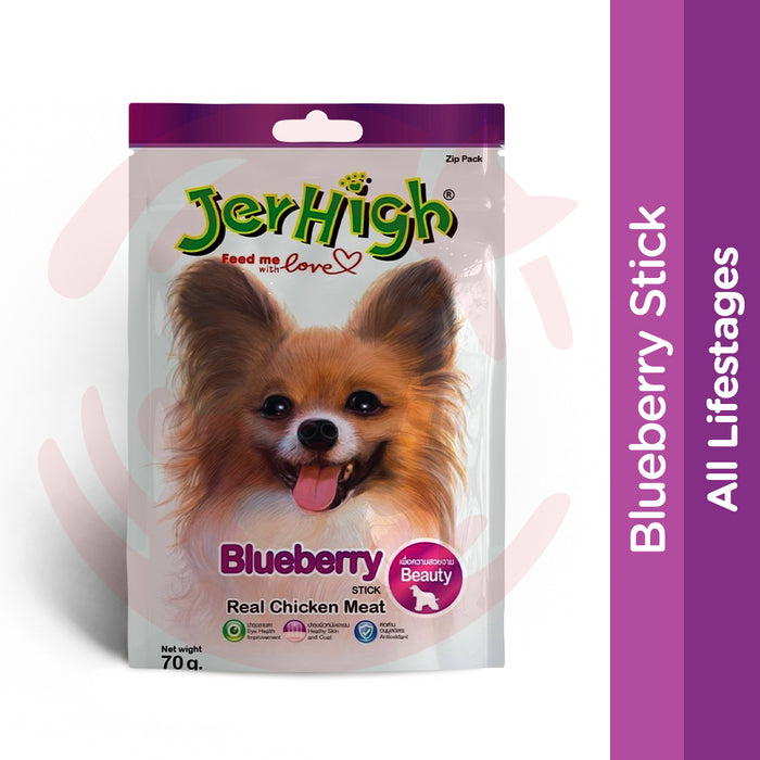 JerHigh Dog Treats - Blueberry Stick (70g)
