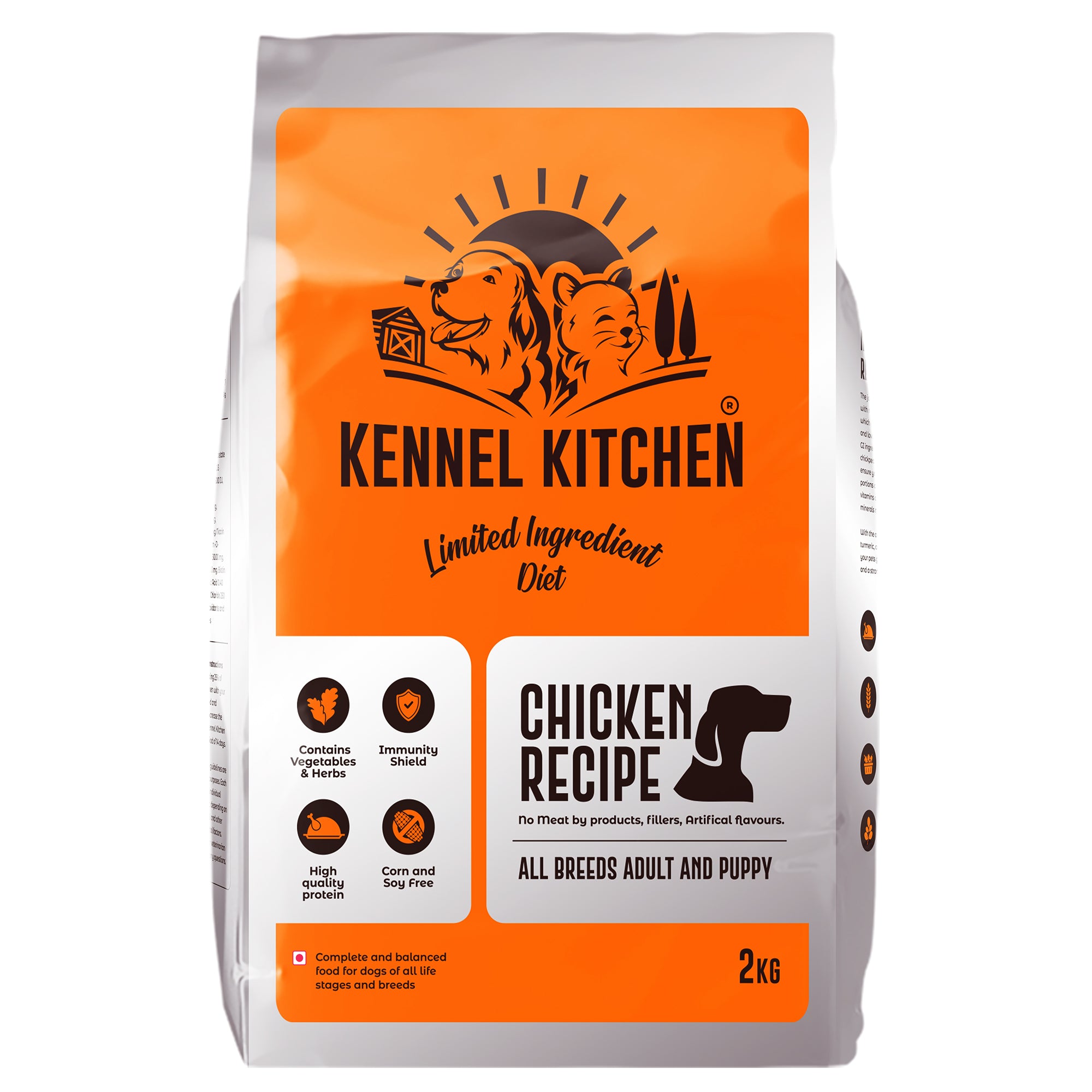 Kennel Kitchen Dry Dog Food - Limited Ingredient Chicken, Egg and Chickpeas (All life stages) - 2kg
