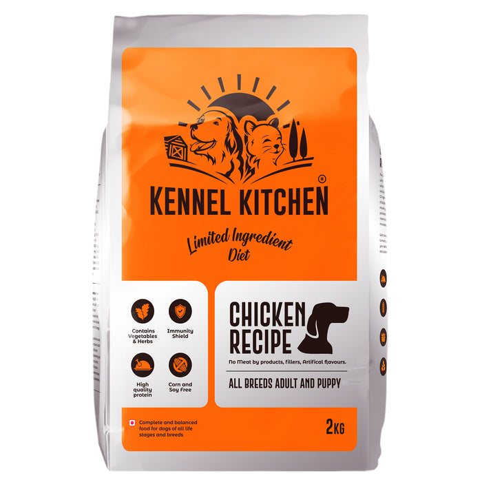 Kennel Kitchen Dry Dog Food - Limited Ingredient Chicken, Egg and Chickpeas (All life stages) - 2kg