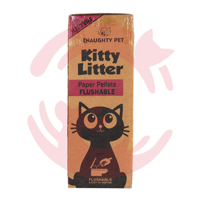 Naughty Pet Recycled Paper Pellets Disposable Kitty Litter (5L) for Kittens