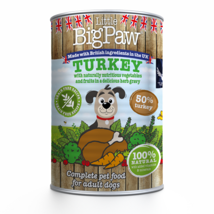 Little BigPaw Wet Dog Food - Turkey with Broccoli, Carrots and Cranberries - 390g