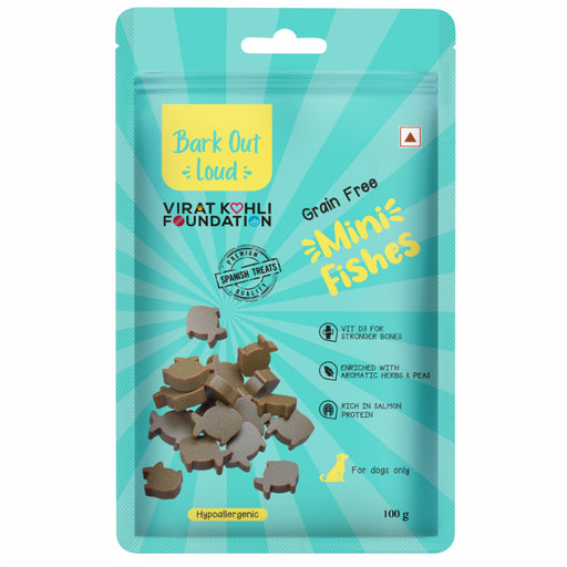 Bark Out Loud By Vivaldis Mini Fishes Treats For Dogs (100g)