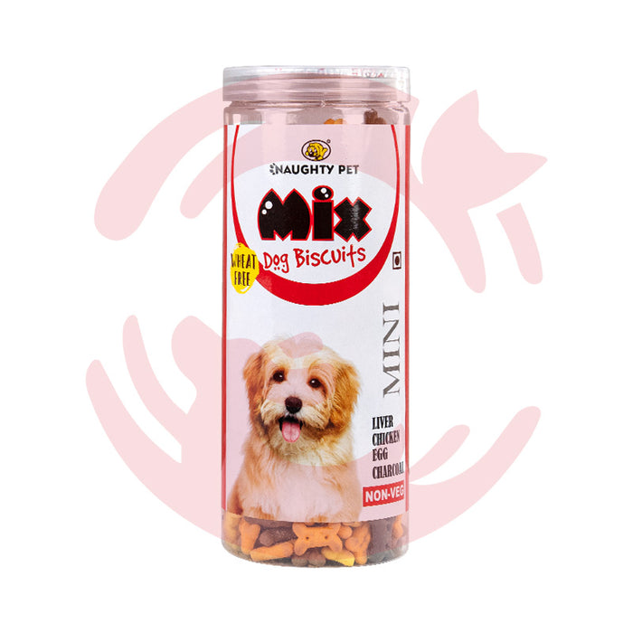 Naughty Pet Dog Treats - Mix Biscuits in a Jar - Non-Veg (550g)
