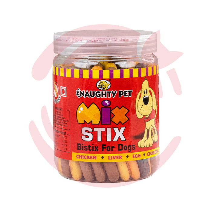 Naughty Pet Dog Treats - Mix Stix Jar (Non-Veg) (300g)