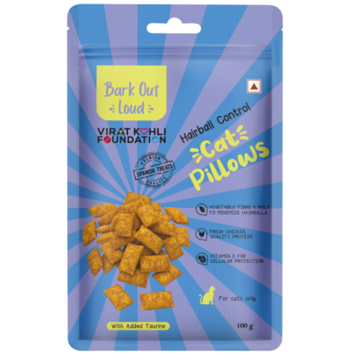 Bark Out Loud By Vivaldis - Cat Pillow's Hairball Control Treats For Adult Cats (100g)