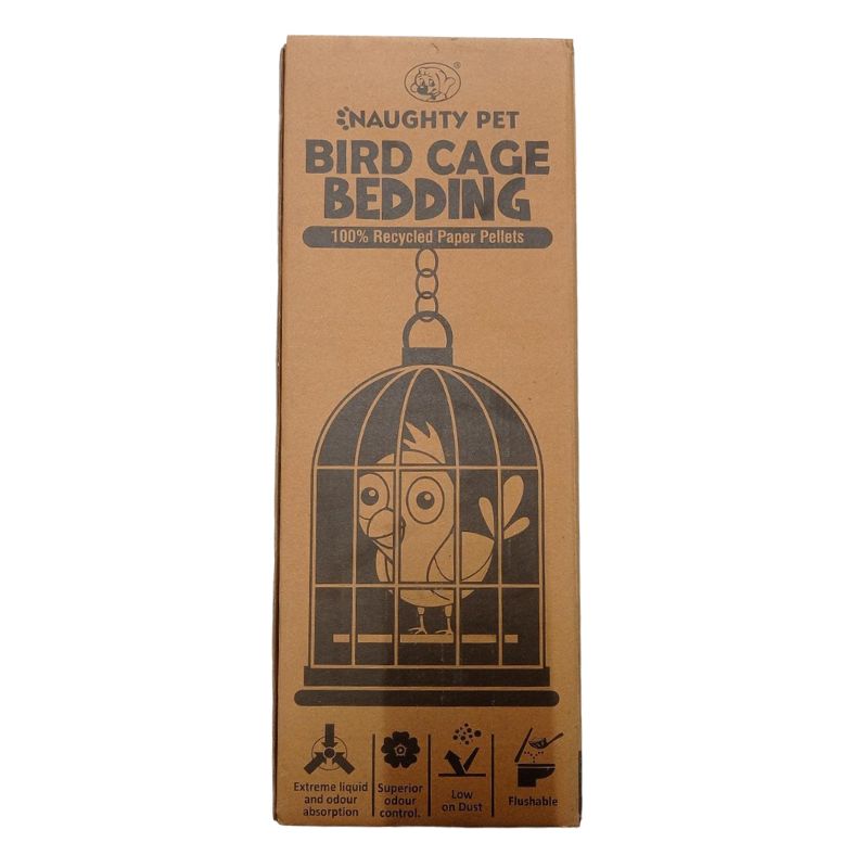 Naughty Pet Bird Cage Bedding - Recycled Paper Pellets (5L)