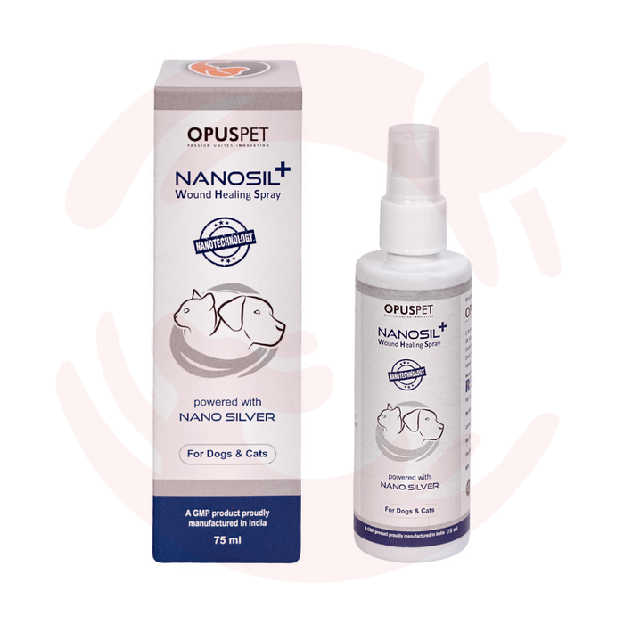 Opus Pet Supplements for Dogs & Cats - Nanosil Wound Healing Spray (75ml)