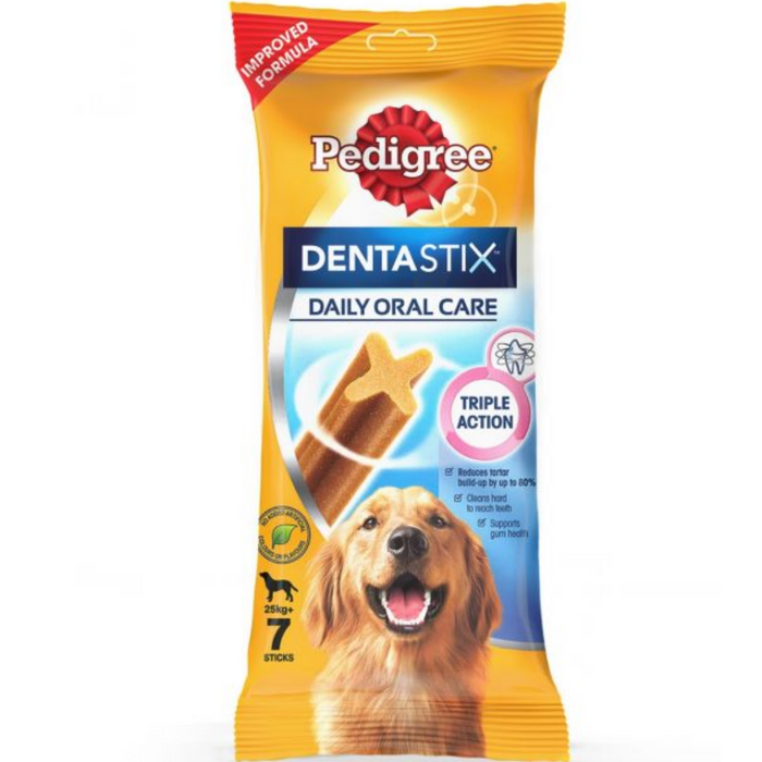 Pedigree Dentastix Dog Treat Oral Care for Adult Large Breed (25 kg+), (7 Sticks) 270g Weekly Pack