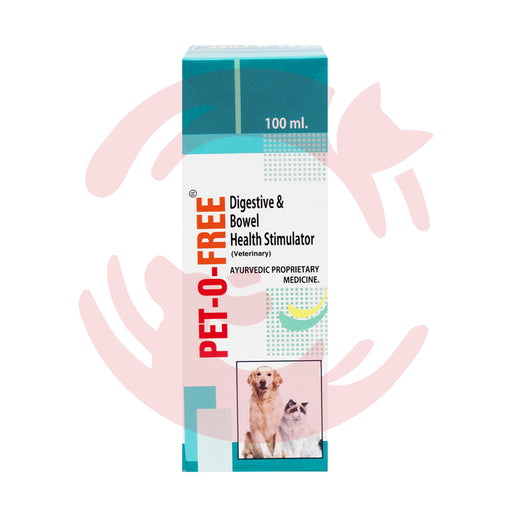 Petsan Pet-O-Free Digestive and Bowel Health Stimulator for Dogs and Cats (100ml)