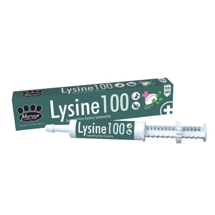 Mervue Supplements for Cats - Lysine-100 for feline immunity and support