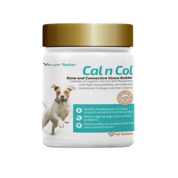 Vvaan Supplements for Dogs - Cal and Col - Calcium and Collagen Tablets (40 tabs)