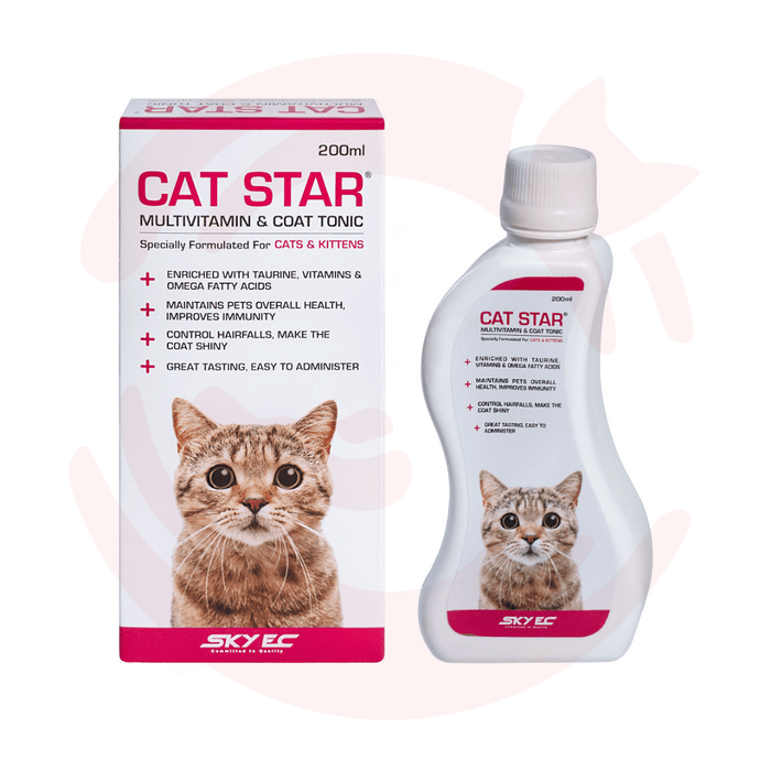 Sky EC Supplements for Cats - Cat Star® Multivitamin & Coat Tonic For Cats