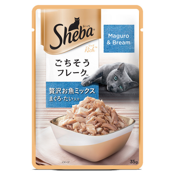 Sheba Wet Cat Food - Maguro & Bream (35g x 12 Pouches)