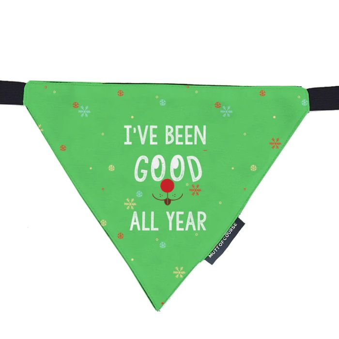 Mutt Of Course Dog Bandana - I've Been Good All Year (Limited Christmas Edition)