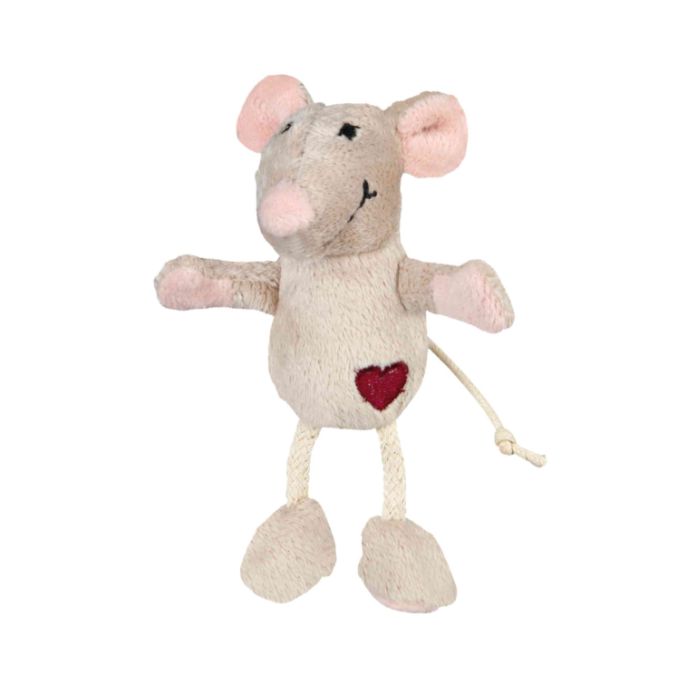 Trixie Cat Toy - Mouse Plush Toy, Beige