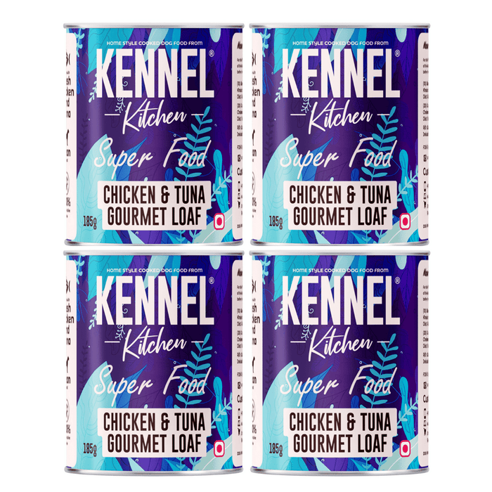 Kennel Kitchen Wet Dog Super Food - Chicken & Tuna Gourmet (Pack of 4 x 185g)