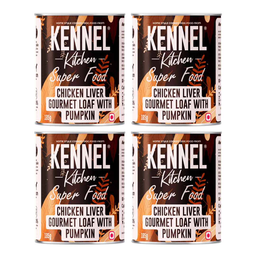 Kennel Kitchen Wet Dog Super Food - Chicken with Pumpkin Gourmet (Pack of 4 x 185g)