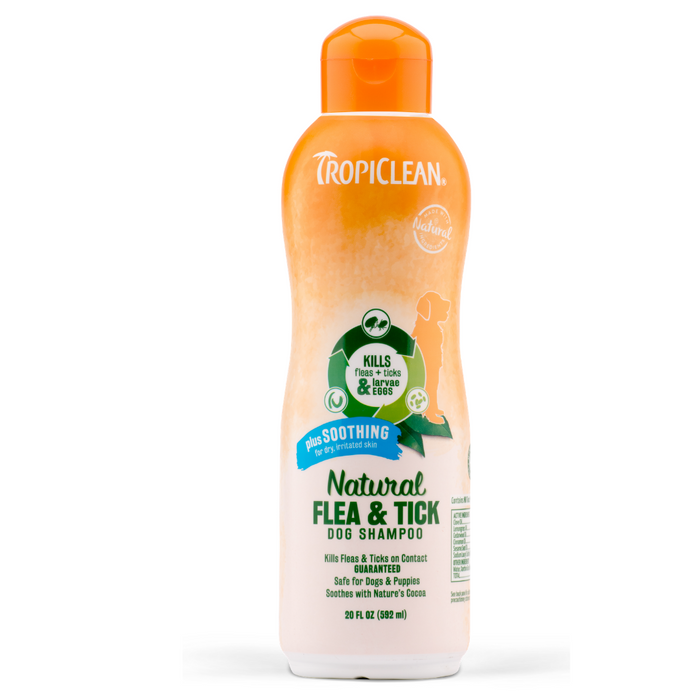 Tropiclean Natural Flea & Tick Shampoo Plus Soothing - 592ml