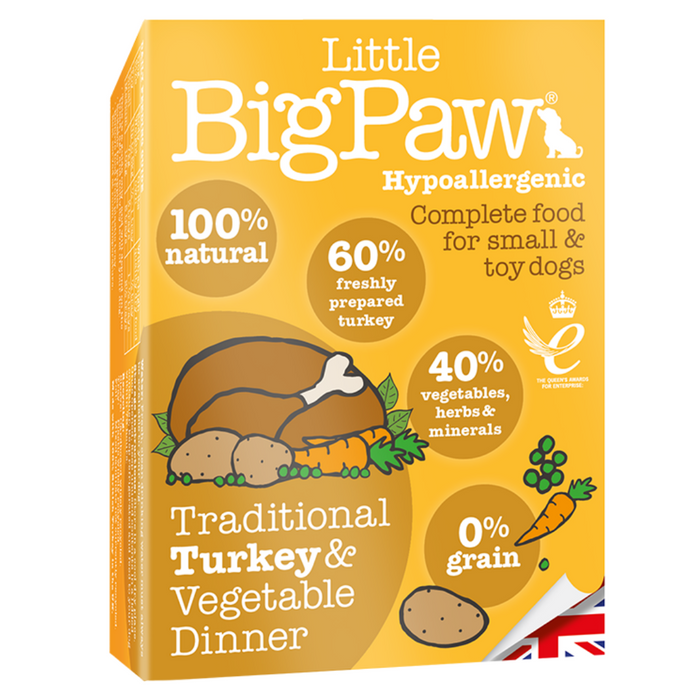 Little BigPaw Wet Dog Food - Traditional Turkey & Vegetable Dinner Pack of 12 (12 x 85 gms)