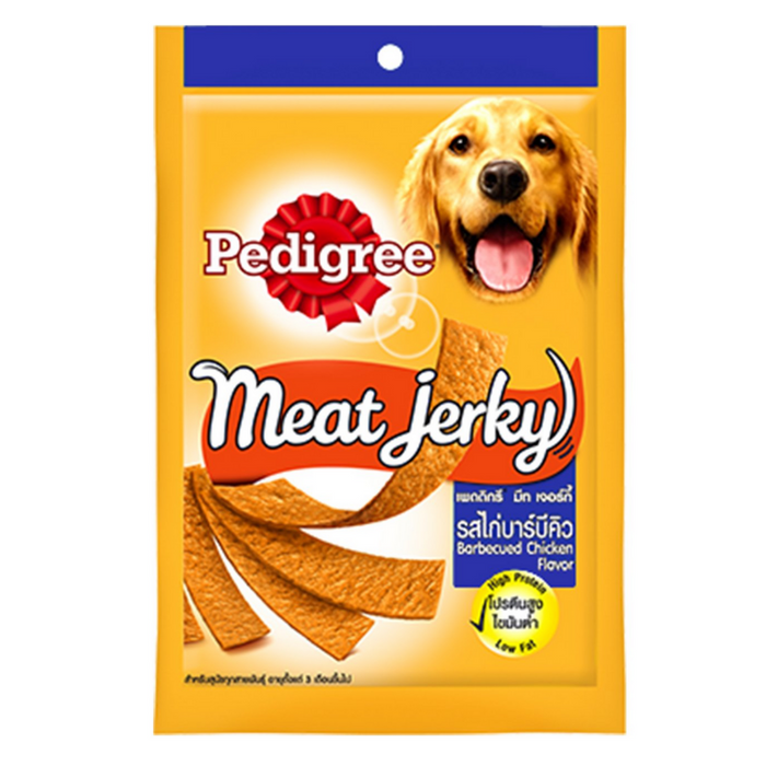 Pedigree Meat Jerky Adult Dog Treat , Barbecued Chicken, 80g Pack