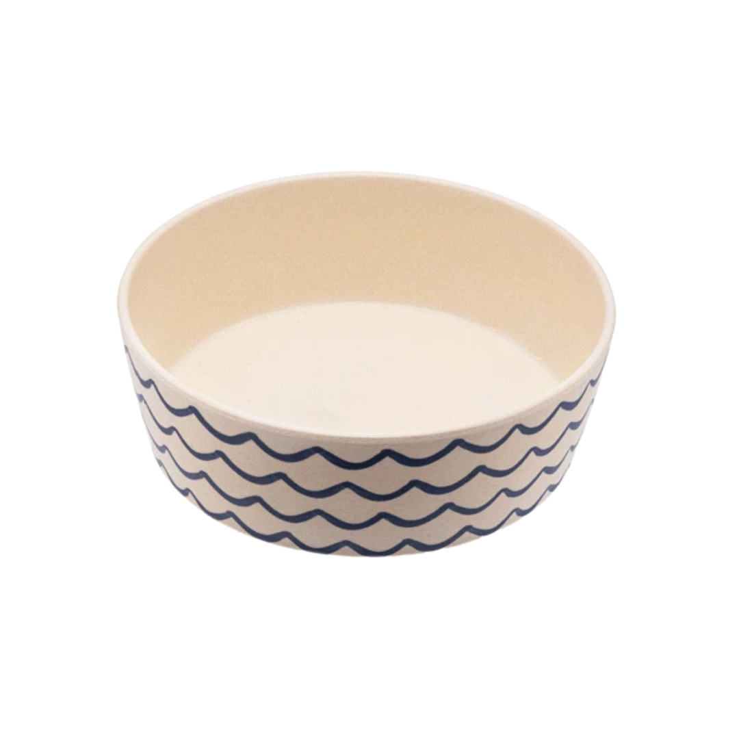 Becopets Classic Bamboo Bowl - Ocean Waves