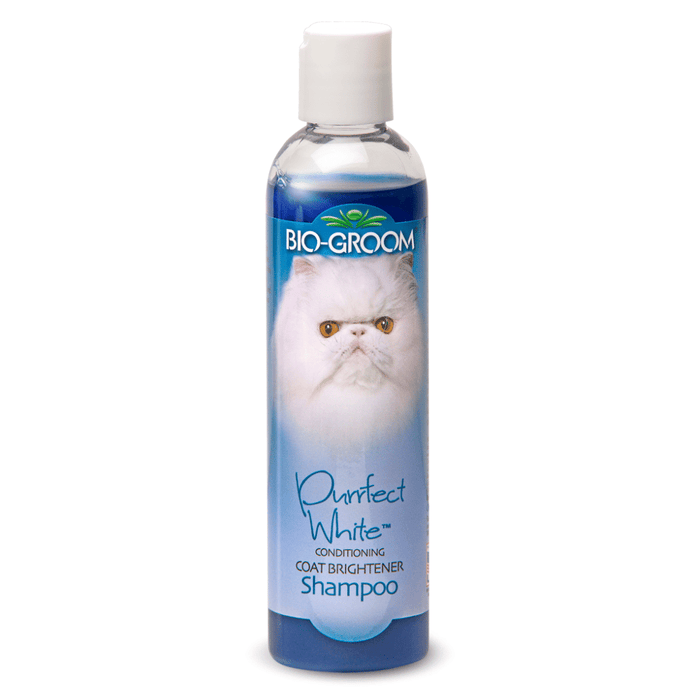 Bio-Groom Shampoo for Cats - Conditioning Coat Brightener Shampoo Purrfect White (235ml)