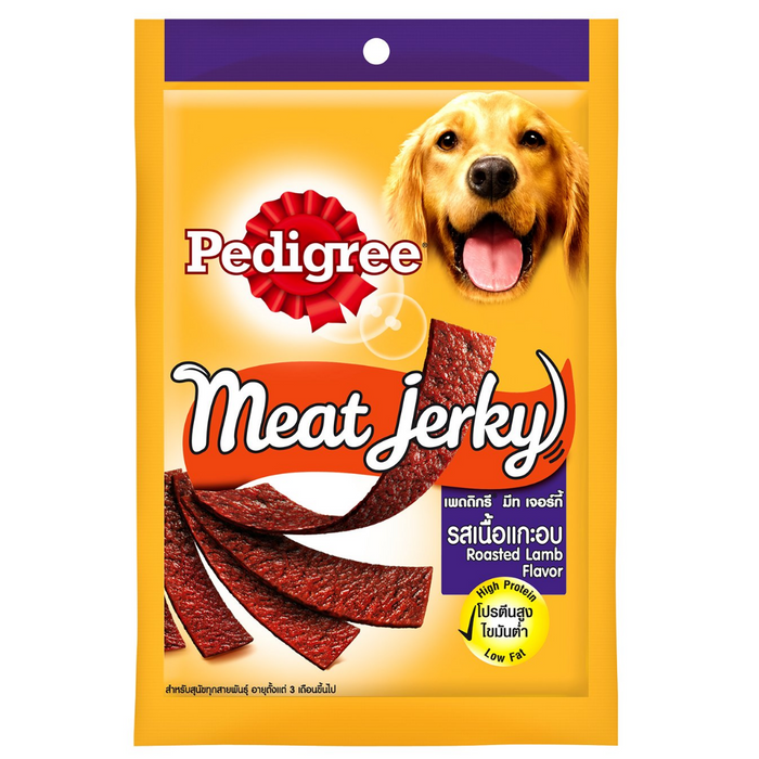 Pedigree Meat Jerky Adult Dog Treat , Roasted Lamb,  80g Pack