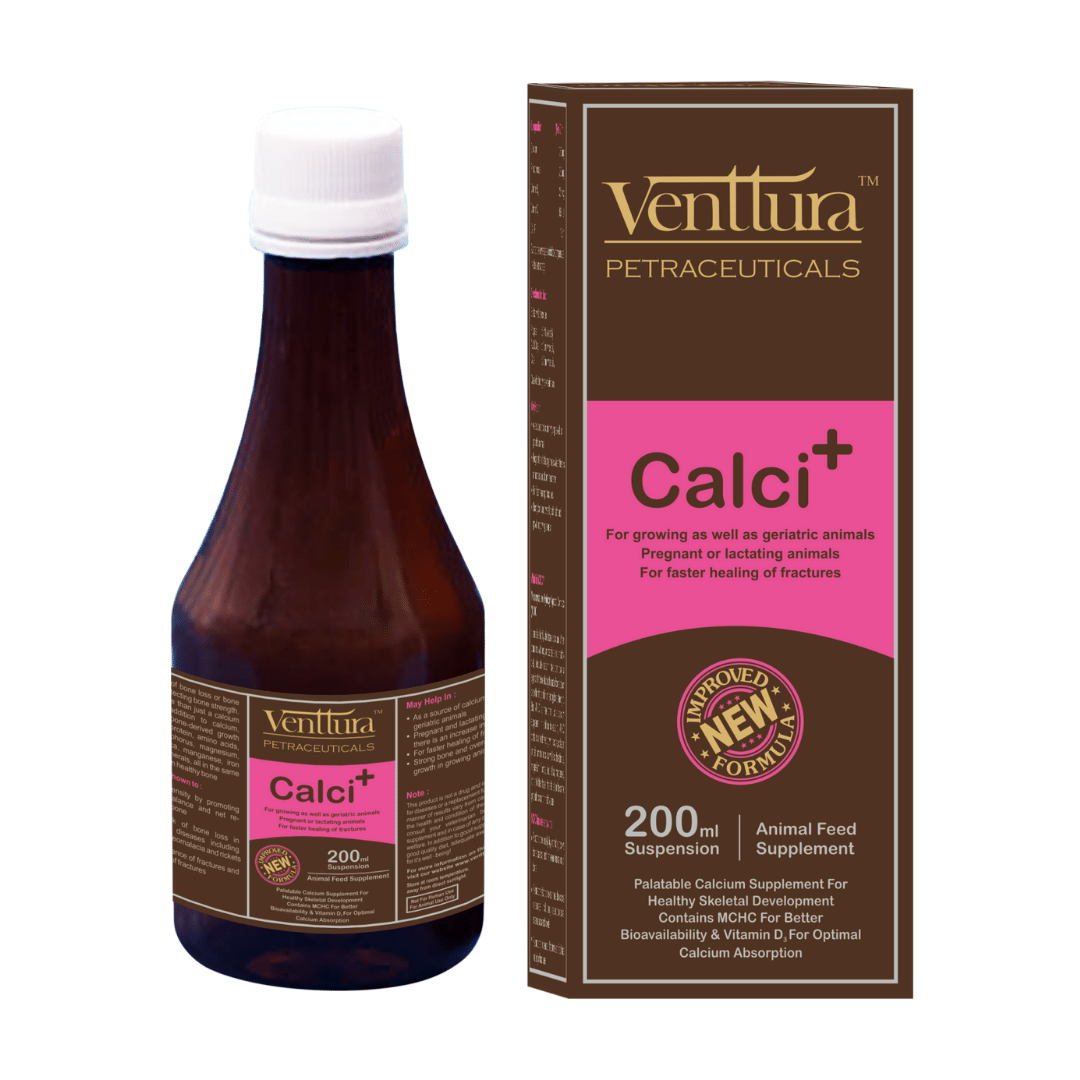 Venttura Supplements for Cats & Dogs - Calci Plus Syrup (200ml)