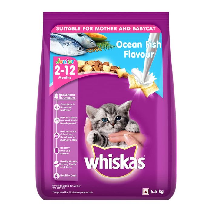 Whiskas Dry Cat Food for Mother and Babycat, Ocean Fish Flavour