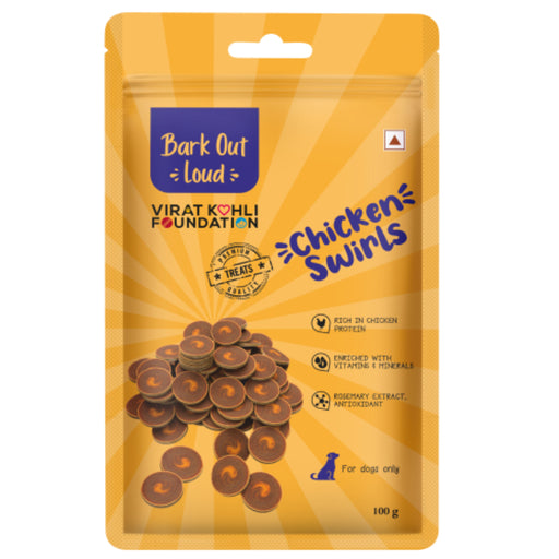 Bark Out Loud By Vivaldis Chicken Swirls Treat For Dogs (100g)