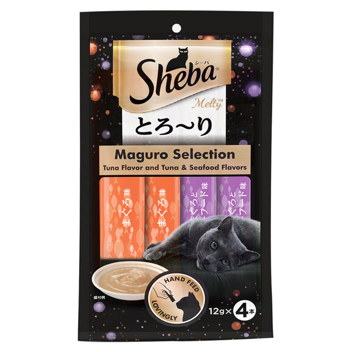 Sheba Melty Cat Treat - Maguro Tuna & Seafood - 4 Sticks (48g)